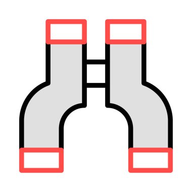 dürbün web simgesi, vektör çizim 