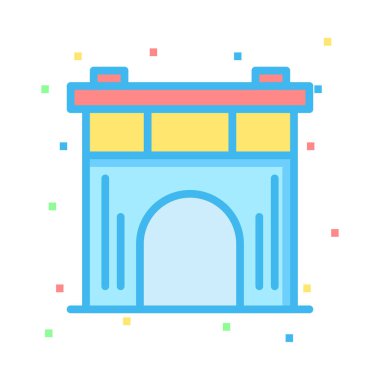 Kapı web simge vektör çizim 