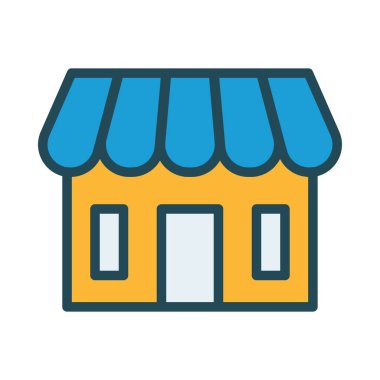 Dükkanı web simge vektör çizim 