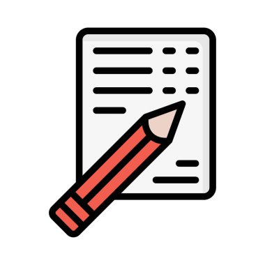 dosya ve kalem web simgesi, vektör çizim 