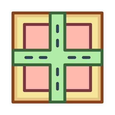 Yol web simgesi, vektör çizim 