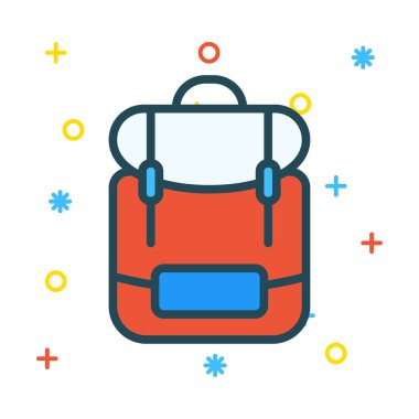 Web simgesi, vektör çizim sırt çantası 