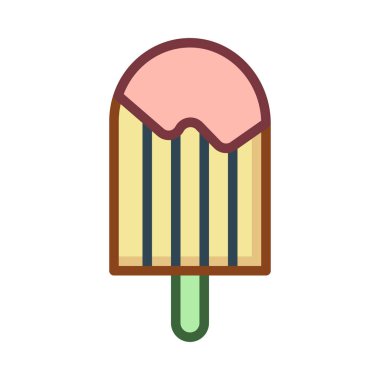 dondurma ikonu vektör illüstrasyonu