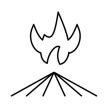 kamp web simgesi, vektör çizim 