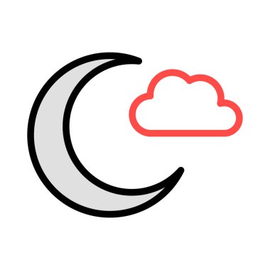 Web simgesi, vektör çizim moon 