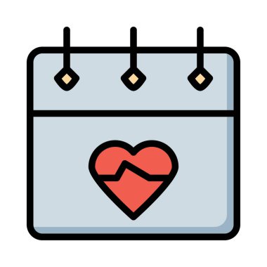 Takvim satırı simgesi, vektör çizim