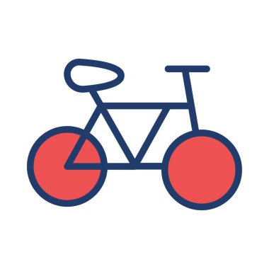 Bisiklet düz simgesi beyaz arka plan, vektör, illüstrasyon izole