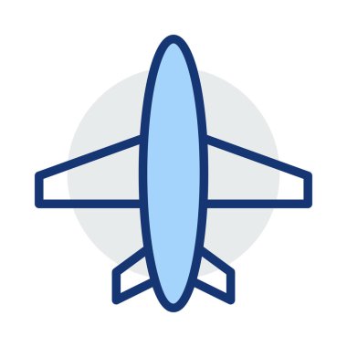  izole, uçak vektör çizim