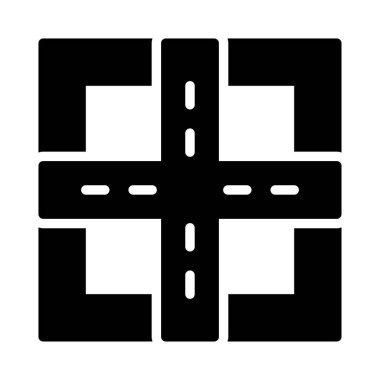 Yol web simgesi, vektör çizim 