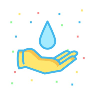 El ve açılan web simgesi, vektör çizim 