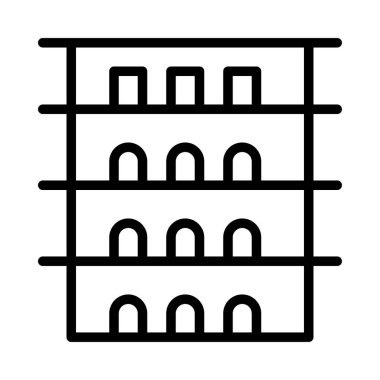 Otel web simgesi, vektör illüstrasyonu 