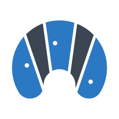 Kruvasan web simgesi, vektör çizim 