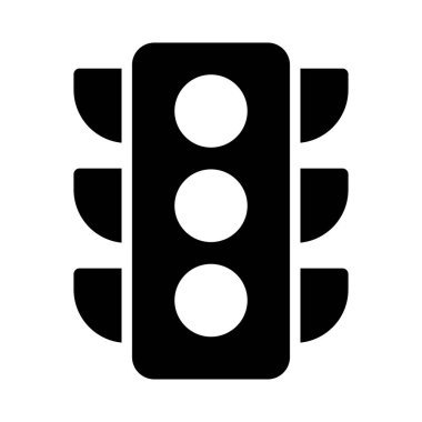 Trafik ışıkları web simgesi, vektör çizim 