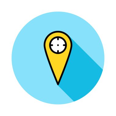 işaretleyici simgesi vektör illüstrasyonu 