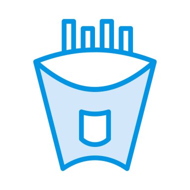patates kızartması web simge vektör çizim 
