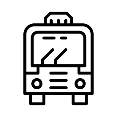 Beyaz arkaplanda izole edilmiş otobüs