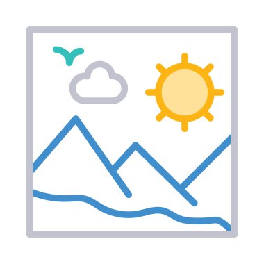 resim simgesi vektör illüstrasyonu 