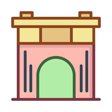 Kapı web simge vektör çizim 