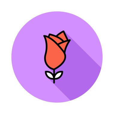 çiçek web simgesi, vektör illüstrasyonu 