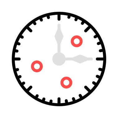 Saat simgesi vektör illüstrasyonu 