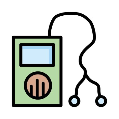 Player web simgesi, vektör çizim 