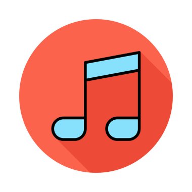 beyaz izole müzik simgesi 