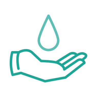 El ve açılan web simgesi, vektör çizim 