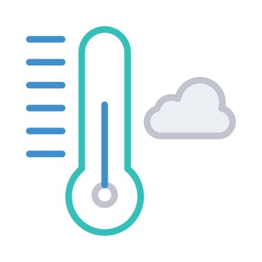 termometre ağ simgesi vektör çizimi 