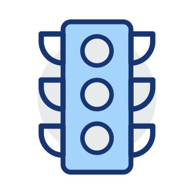 Trafik ışıkları web simgesi, vektör çizim 