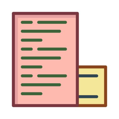 belge web simgesi, vektör illüstrasyonu 