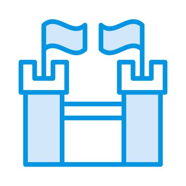 Castle Web simgesi, vektör illüstrasyonu 