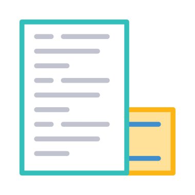 belge web simgesi, vektör illüstrasyonu 