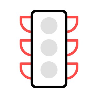Trafik ışıkları web simgesi, vektör çizim 