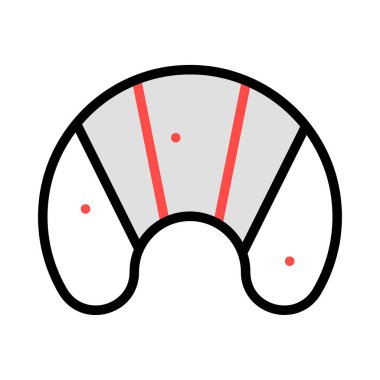 Kruvasan web simgesi, vektör çizim 