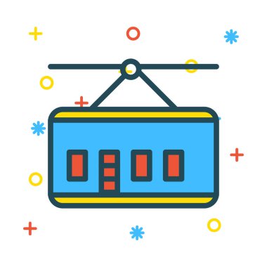 kablo yolu web simge vektör çizim 