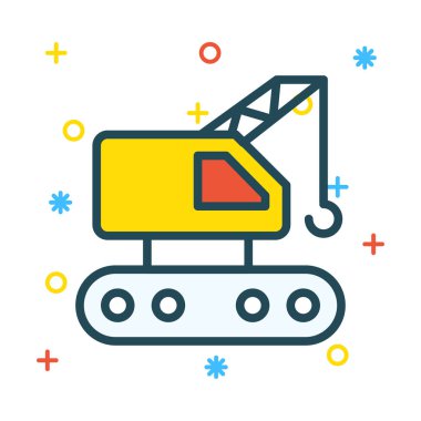 makine web simge vektör çizim 