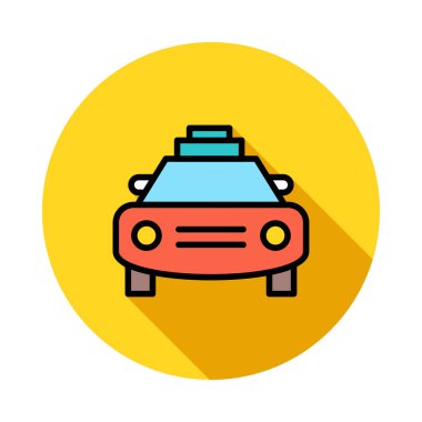 araba beyaz arka planda, vektör çizim 