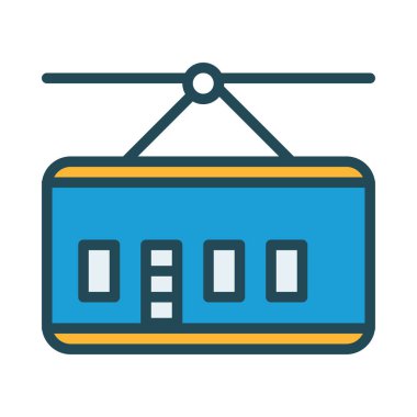 kablo yolu web simge vektör çizim 