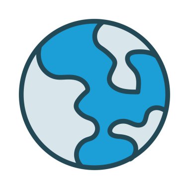 Dünya küre simge, simge, vektör çizim