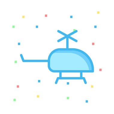 Helikopter web simge vektör çizim 