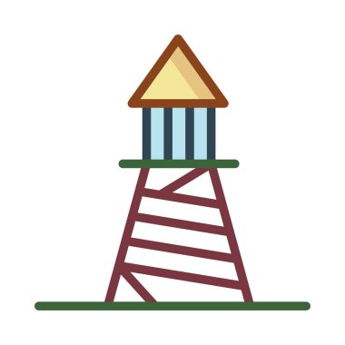 kule ağ simgesi, vektör illüstrasyonu 