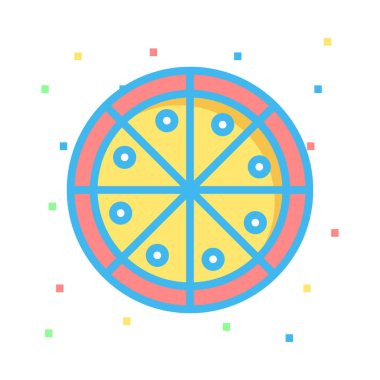 Pizza web simge vektör çizim 
