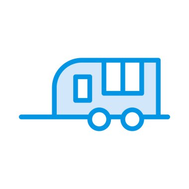 Römork web simgesi, vektör çizim 