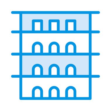 Otel web simgesi, vektör illüstrasyonu 
