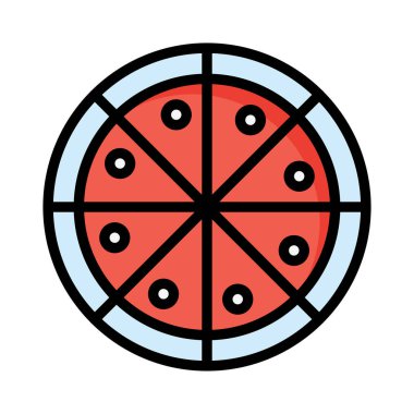 Pizza web simge vektör çizim 