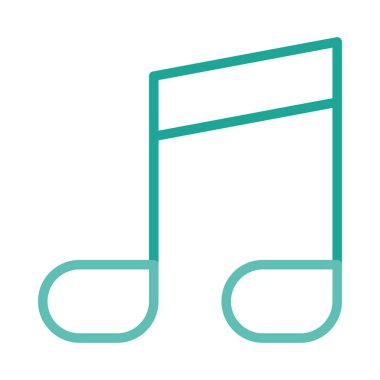 beyaz izole müzik simgesi 