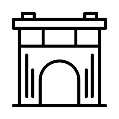 Kapı web simge vektör çizim 