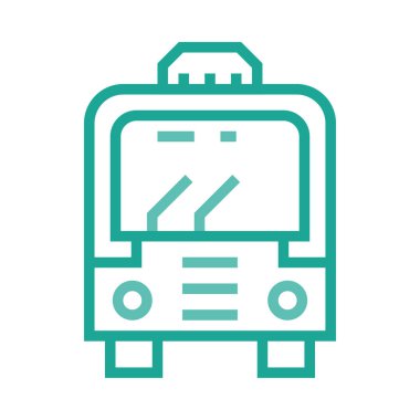 Beyaz arkaplanda izole edilmiş otobüs