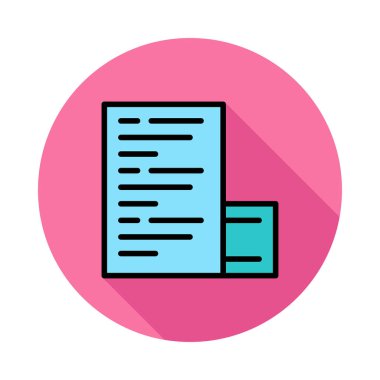 belge web simgesi, vektör illüstrasyonu 