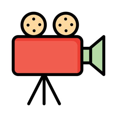 video kamera ikonu vektör illüstrasyonu